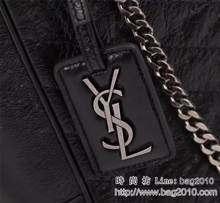 YSL聖羅蘭 新款 原單品質 NIKI大號黑色復古真皮購物袋 504867 YAS1232